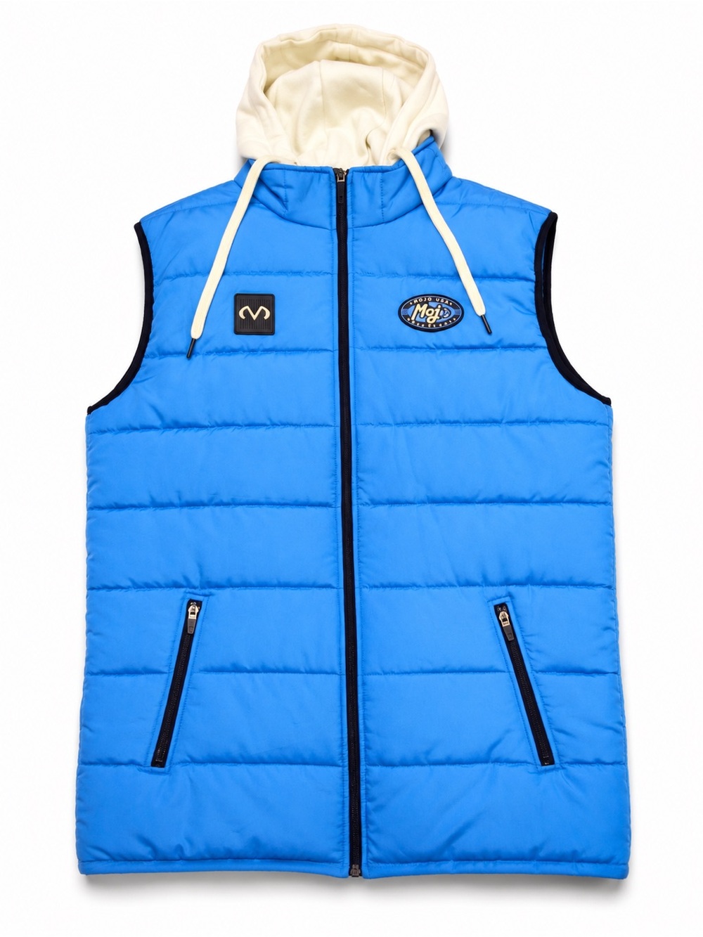 Men's Blue Hooded Puffer Vest